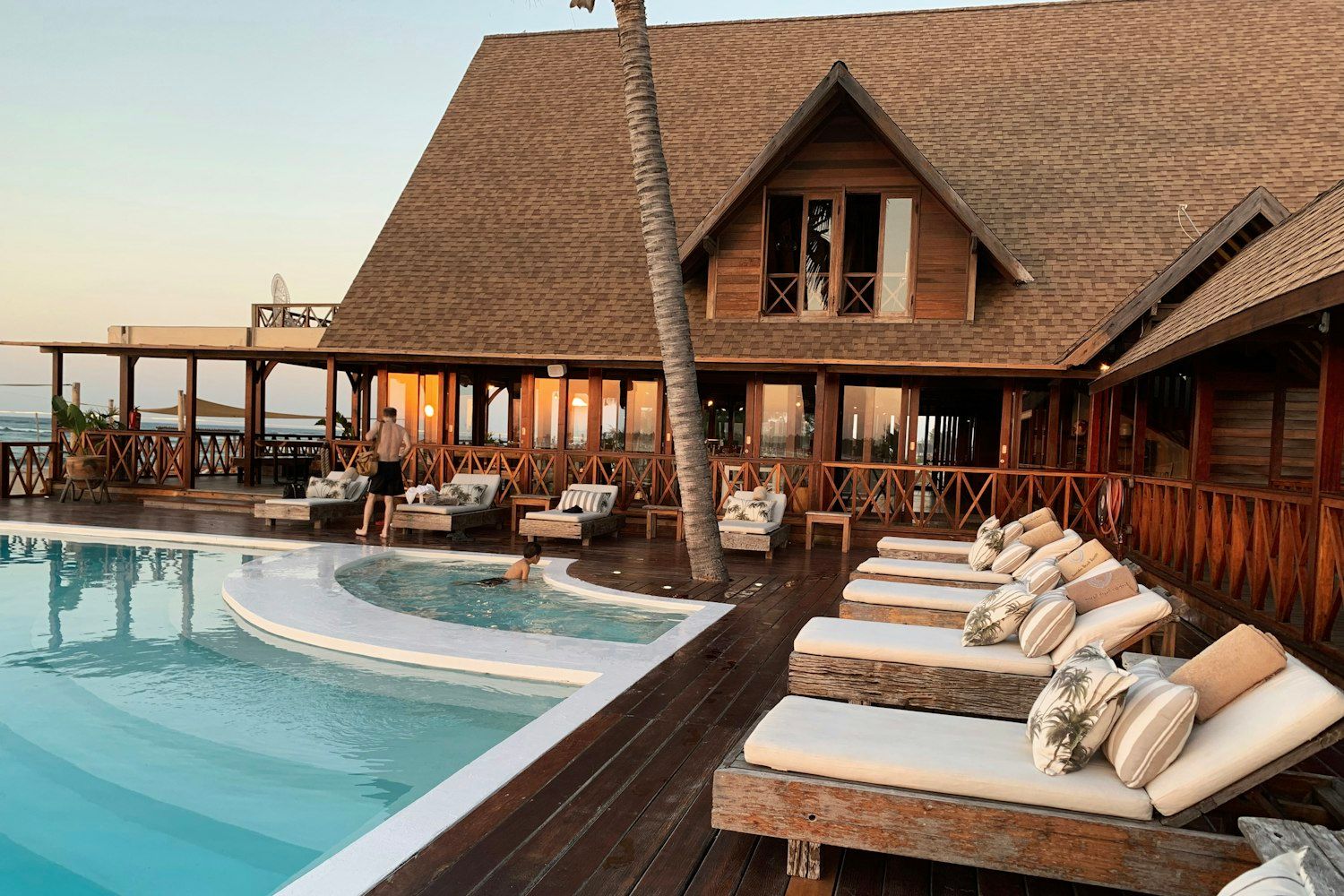Waterfront hotel pool