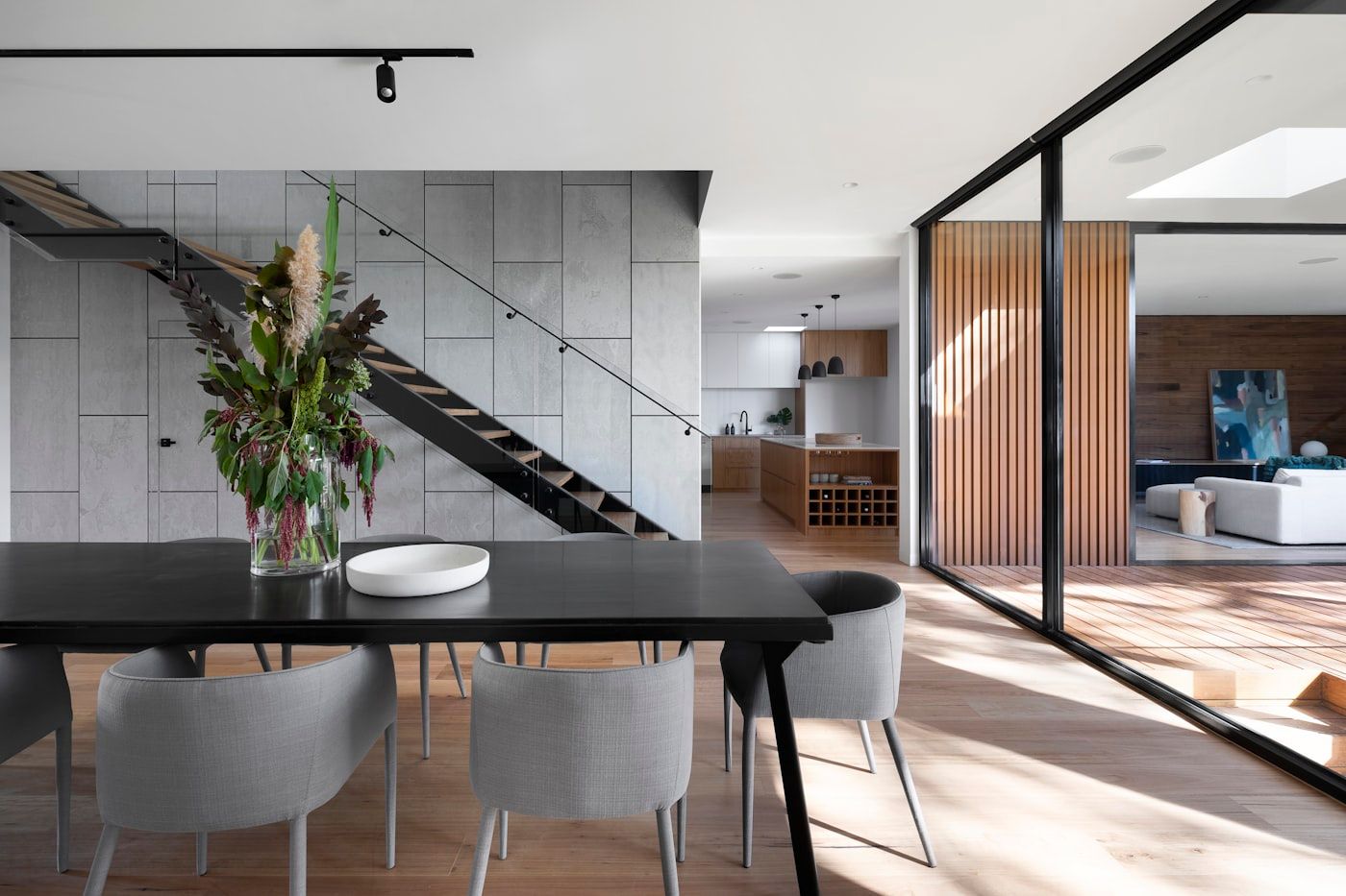 Blue modern hotel suite